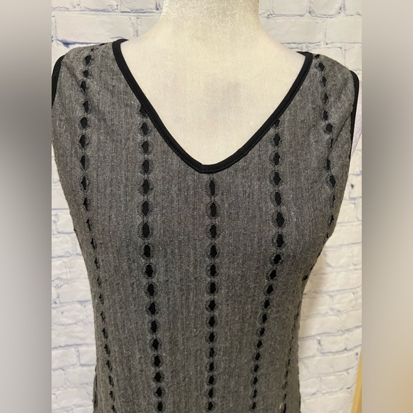 St Tropez West Gray Black Sleeveless Tank Dress Size Small - Picture 3 of 7